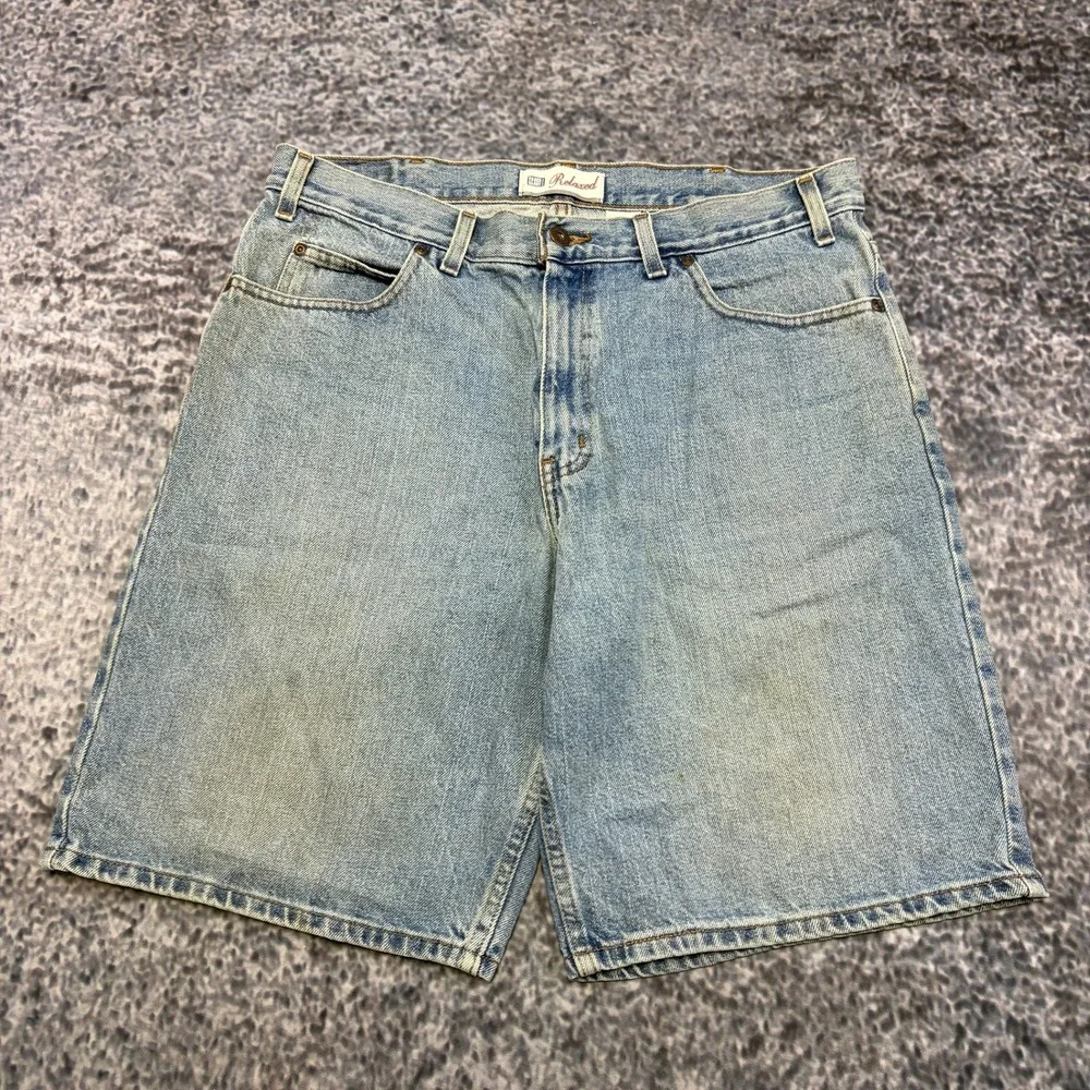 Faded Glory Jorts Mens 36 Blue Relaxed Baggy Skater Vintage Y2K‎ Denim Shorts
